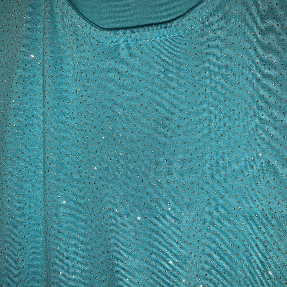 Jennifer Lopez Blue Sparkle Top Women’s Sz XL - Picture 3 of 5